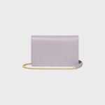 WALLET ON CHAIN MARGO IN SHINY CALFSKIN LIGHT LILAC - Image 3